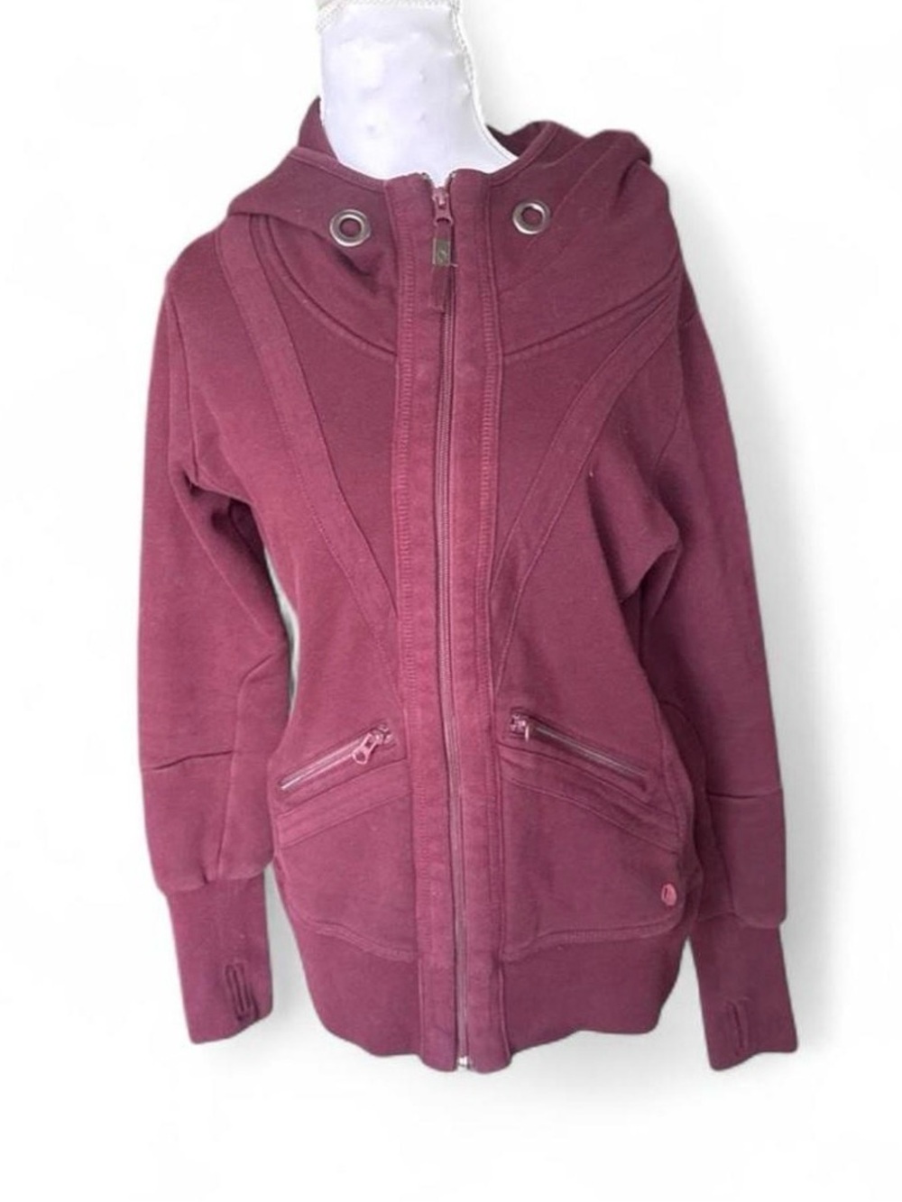 MPG women’s sz medium burgundy zip up hoodie with pockets